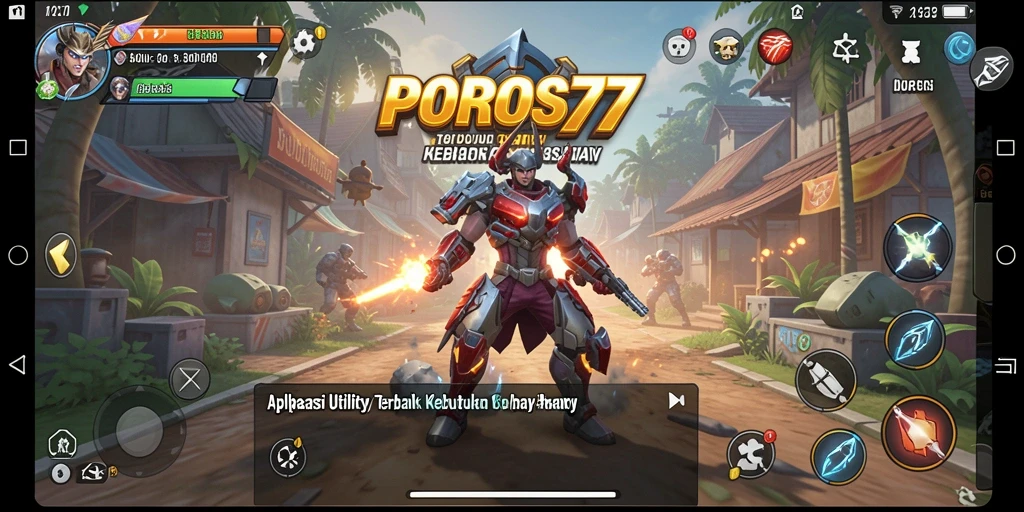 Screenshot POROS77 menampilkan antarmuka yang mudah digunakan dan fitur pengingat.